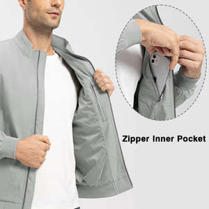 Springhill Enterprises High Quality Winter Thick Microfleece Windbreaker Bomber <b>Jacket</b> for Men Custom Logo Solid Color OEM - Product Image 3