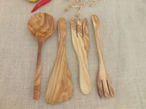 Organic Wooden Eating Spoon Set Eco Friendly Tableware Dining Kitchen Flatware Everyday Essential - Product Image 3