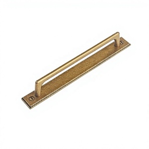 Antique Brass Bar <b>Pull</b> <b>Handle</b> with Backplate for Drawer Wardrobe <b>Door</b> <b>Pull</b> Durable Furniture Hardware Modern Style Home Office - Product Image 1