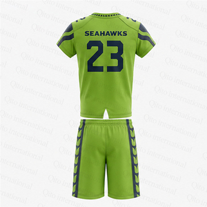 Conjunto de Ropa de Entrenamiento de Fútbol Sublimada Personalizada de Alta Elasticidad, Uniforme Profesional 7v7, Camiseta Deportiva y Pantalones Cortos con Cordón - Product Image 4