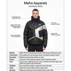 Custom Men's Modular <b>Techwear</b> Puffer <b>Jacket</b> Waterproof GORE-TEX Goose Down Asymmetric B2B OEM Outerwear - Product Image 5