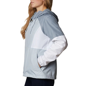 Hot Sale Women Workout Clothing Long Length Zip Closure Hooded <b>Jacket</b> Gym Apparel Low MOQ Parka Supplier Colorblock Windbreaker - Product Image 5
