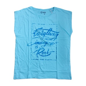 High Quality 100% Cotton Vintage Oversized <b>Sleeveless</b> <b>Tshirt</b> for Women 160 g Light Weight Jersey Casual Style Short TEE Shirts - Product Image 1