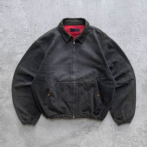 Chaqueta Bomber de Cuero PU Negra para Hombre, Cuello Camisero, Corte Holgado Informal, Acabado Lavado, Resistente al Viento, Estilo Retro, Manga Regular - Product Image 5