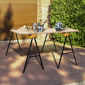 2 PCS Heavy Duty Hydraulic Ironworker Sawhorse New Version with Enhanced Features - Product Image 6