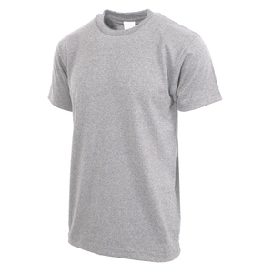 Men's Gray Short Sleeve O-Neck Knitted Casual T-Shirt Regular Fit Solid Pattern 100% Cotton Jersey Fabric - Product Image 3