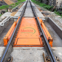 Pont-bascule ferroviaire sur mesure pour trains, capacité 35 000 kg/essieu, précision 1, en acier, vitesse de pesage 3-20 km/h