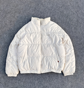 Chaqueta Acolchada de Nylon Blanco Crema Impermeable de Calidad Premium, Fabricada a Medida, Ropa de Calle Aislante - Product Image 4