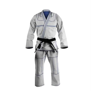 Uniforme de Judo Blanco 100% Algodón para Hombre, Ropa de Artes Marciales para Adultos, Ajuste Regular, Cinturón Negro Incluido - Product Image 1