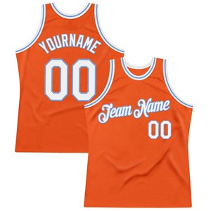 Maillot de basket-ball orange personnalisé en maille sublimée, unisexe, pour adulte, avec nom et numéro d'équipe, débardeur respirant - Product Image 3