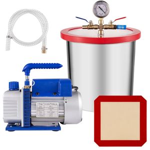 Kit Camera a Vuoto in Acciaio Inossidabile da 3 Galloni per Degassaggio 12L con Pompa da 3.6 CFM e Vuoto a 1 Stadio - Product Image 1