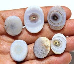 Agate Sulemani lisse, cabochon naturel, pierre précieuse ovale, pierre d'agate pour la création de bijoux - Product Image 2