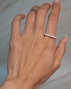 18K Gold 0.75 CT Lab Grown <b>Diamond</b> Engagement <b>Ring</b> for Women | for Certified Stackable Bridal Jewelry - Product Image 2
