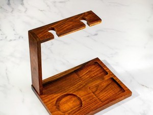 Premium Acacia Wood <b>Wine</b> Station Organizer Countertop Syrup Bottle Holder Bear Pod Cup Mug Storage Tray Vintage cafe Style - Product Image 5