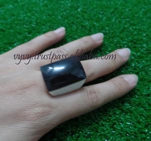 Mode corne de buffle bandes de mariage bague bijoux VR15 - Product Image 2