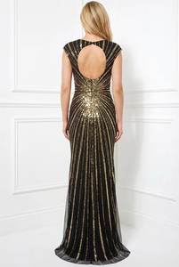 ชุดราตรีงานเลี้ยงสีทองดำประดับเลื่อมผ้าทูลล์คุณภาพสูงสำหรับผู้ซื้อ B2B บูติก - Product Image 4