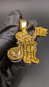 จี้เพชรโมอิสซาไนต์รูปการ์ตูนเด็กชายสุดหรูหรา ประดับเพชรแบบ Iced Out เงินแท้ 925 สไตล์ฮิปฮอป ของขวัญเครื่องประดับสุดเท่ - Product Image 5