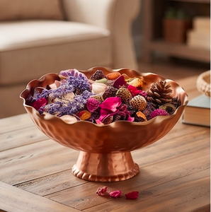 Frutero de cobre martillado estilo vintage, hecho a mano, tazón decorativo de metal para exhibir en la encimera de la cocina y uso doméstico. - Product Image 4