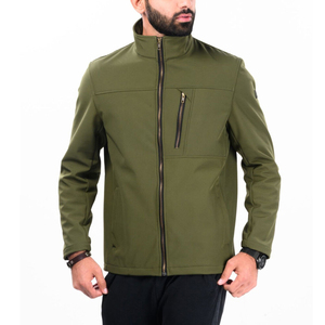 New Arrival <b>Men's</b> Customized Stitches <b>Letters</b> Zipper Stand Collar Waterproof Panel Work Sports Hiking Softshell <b>Jackets</b> - Product Image 2