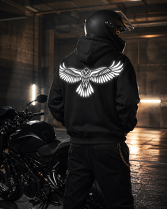 เสื้อฮู้ดดี้ไบค์เกอร์ CE Armored Custom สำหรับผู้ใหญ่ทุกเพศ ผลิตจากโพลีเอสเตอร์/คอตตอน พิมพ์ลายเรืองแสง แขนยาว ระบายอากาศได้ดี แห้งเร็ว คุณภาพสูง - Product Image 2