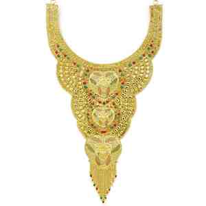 Wholesale Brass Fashion Jewelry 14K18K24K Micron Gold Plated Dubai Style Heavy Bridal <b>Long</b> <b>Necklaces</b> Set Traditional Jewelry Set - Product Image 4