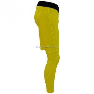Mallas de compresión de una pierna para hombre, cintura elástica, estampadas, transpirables, ajuste de compresión - Product Image 3