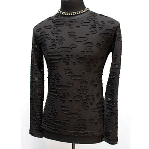 Camiseta de Manga Larga con Cuello Redondo de Algodón Grueso para Hombre, Diseño Liso, Estilo Normcore/Minimalista - Product Image 3