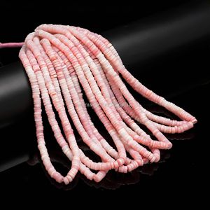 Cuentas facetadas de ópalo rosa AAA en forma de neumático Heishi de 6 mm y 7 mm, cuentas de piedras preciosas naturales en hilo de 16 pulgadas de largo para la fabricación de joyas al por mayor - Product Image 2