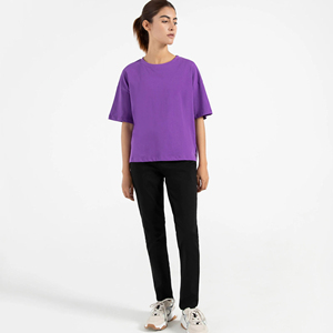 T-shirts décontractés pour femmes en coton 100% - Vente en gros de haute qualité, respirants, tailles et couleurs personnalisables, été - Product Image 4