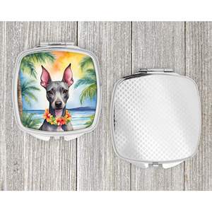 American Hairless Terrier Luau Compact Folding Handheld Makeup <b>Mirror</b> for Women <b>Pocket</b> Decorative Travel Makeup <b>Mirror</b> Gift Idea - Product Image 4