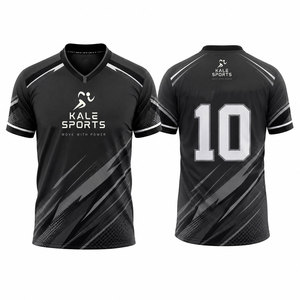 Camiseta de Fútbol con Cuello en V para Hombre, Marca Kale Sports, Manga Corta, Absorbe la Humedad, Ajuste Atlético, Material 100% Poliéster - Product Image 4
