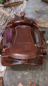 Adult Western Handmade Genuine Leather Western Pleasure Trail Riding <b>Saddle</b> for Racing and Riding in American Cowboy Style - Product Image 4