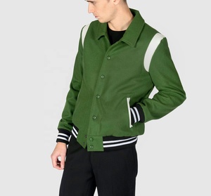 Chaqueta universitaria JL American Gothic Letter Cross, informal, con capucha, de corte holgado, ecológica, de invierno, con cremallera, con mangas de piel de pez - Product Image 6