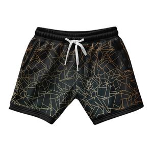 Shorts de basketball décontractés pour hommes, respirants, séchage rapide, écologiques, taille élastique, taille haute, personnalisables, en maille Spandex/Polyester, style urbain - Product Image 2