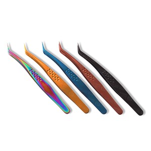 Nouvelle gamme de pinces à épiler en acier inoxydable pour extensions de cils, performance durable, contrôle flexible - Product Image 2