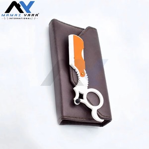 Premium Powder Coated <b>Single</b> Finger Razor Professional Barber Shaving Tool High Precision Grooming Instrument Durable Hair Trim - Product Image 4