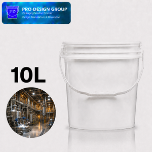 10L Heavy Duty Plastic Chemical <b>Bucket</b> <b>with</b> Flat <b>Lid</b> for Chemical Packaging, Leak-Proof Round Container - Product Image 1