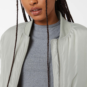 Soft Comfortable Knitted <b>Stand</b> Collar Winter Autumn Women Bomber Jacket Outdoor Wear Quick Dry Detachable <b>Hat</b> Latest Fashionable - Product Image 5