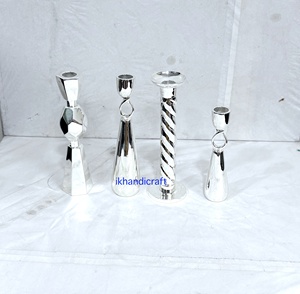 Unique Lion Silver Aluminium Marble Base Durable Candle Pillar Holder Handmade <b>Heat</b> Resistant Eco-Friendly Home Decor for - Product Image 6