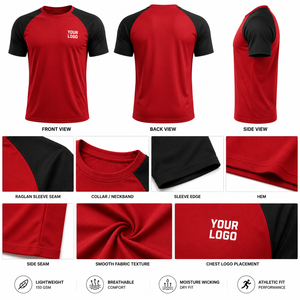 เสื้อยืดฟิตเนสแบบสั่งทำพิเศษสำหรับผู้ชาย เนื้อผ้าระบายอากาศ ยืดหยุ่นได้ เหมาะสำหรับออกกำลังกายในยิม วิ่ง และกิจกรรมกลางแจ้ง - Product Image 4