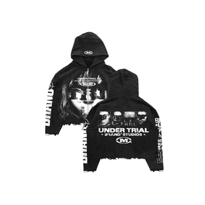 Sudadera con Capucha Personalizada al por Mayor, Estilo Desgastado, Corte Regular para Hombre, 100% Algodón, Felpa Francesa Transpirable, Impresión en Relieve de Goma en la Parte Delantera - Product Image 1