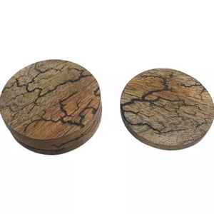 Ensemble de dessous-de-verre en bois naturel au design créatif avec logo personnalisé, tapis et sous-verres, au meilleur prix - Product Image 2