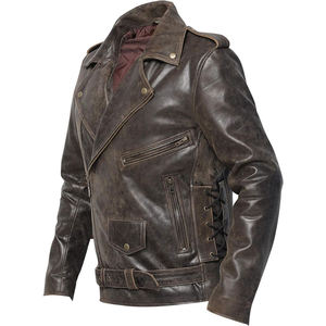 Vestes en cuir pour hommes de qualité supérieure avec fermeture éclair, doublure chaude, style décontracté, vestes en cuir tendance avec fermeture éclair pour hommes - Product Image 6