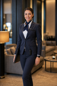 Uniformes d'aviation personnalisés à manches longues pour pilotes et personnel de cabine |   OEM | Uniforme de Superviseur des Relations Clients VIP de l'Aéroport pour Femmes - Product Image 2