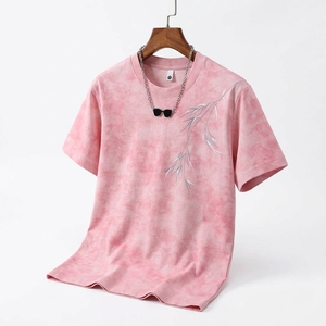 T-shirt rayé tendance style vintage pour homme, manches courtes, coton premium, coupe oversize, streetwear décontracté - Product Image 3