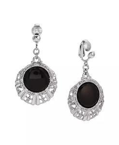 Orecchini a Clip in filigrana rotonda di vetro | 2028 - Product Image 1