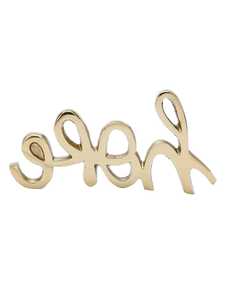 Escultura de Aluminio Ecológica Hecha a Mano, Modelo Hope, 15.88 x 1.91 x 7.62 cm, Decoración Moderna para Mesa, Pieza Única - Product Image 3