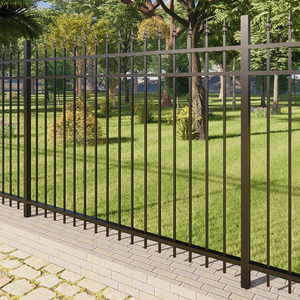 Custom-Made Wrought Iron Fence <b>for</b> Residential Projects, Combining Elegant Style, Strong Structure, and Outdoor Durability - Product Image 1