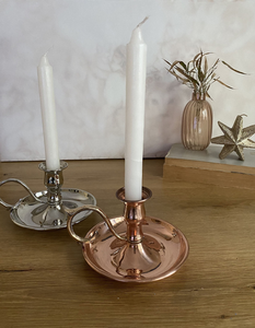 Ensemble de bougeoirs coniques en cuivre faits à la main, décoration de mariage rustique, support de bougie vintage en cuivre, bougeoirs décoratifs pour table - Product Image 6