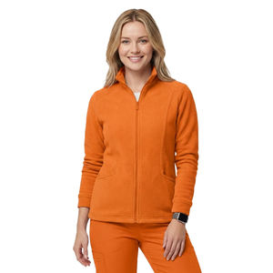 เสื้อแจ็คเก็ตสครับสำหรับผู้หญิง แบบซิปเต็มตัว ชุดยูนิฟอร์มทางการแพทย์ เสื้อคลุมอุ่นๆ สำหรับโรงพยาบาล แพทย์ ชุดทำงาน เนื้อผ้านุ่ม ยืดหยุ่น มีกระเป๋า - Product Image 1